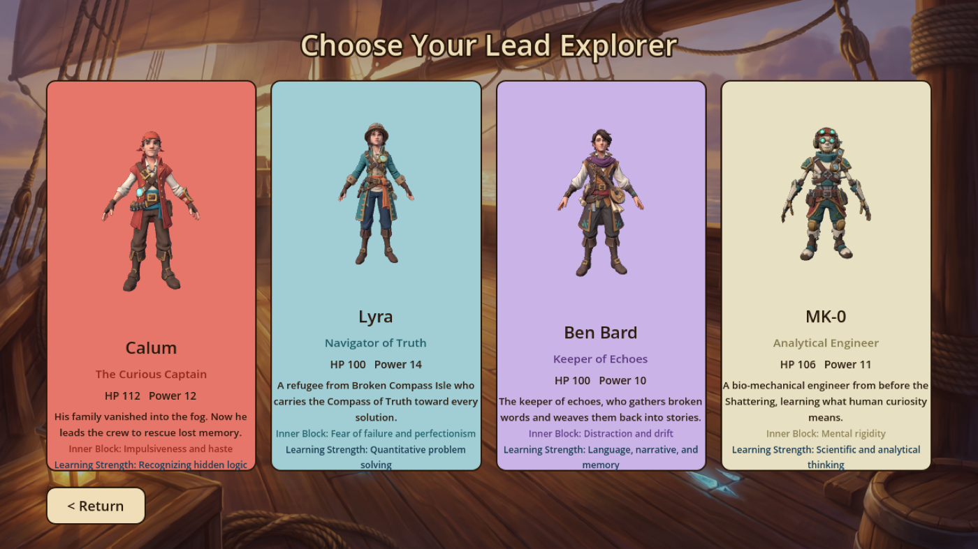 SmartPiece Godot hero selection screen